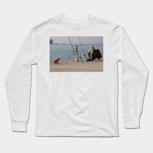 Cat with fisherman Long Sleeve T-Shirt